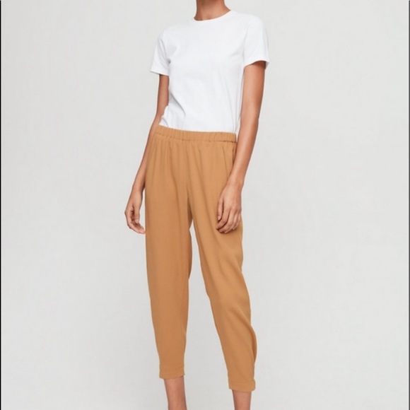 Aritzia Babaton Cohen Pant Cohen Size12/L mustard colour ⭐️⭐️⭐️⭐️ - Picture 2 of 14